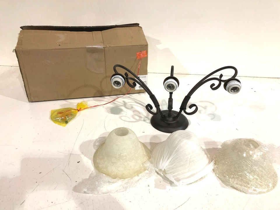 Golden Lighting Homestead Collection 3-Light Rubbed Bronze Bath Vanity Light - Image 1 of 3