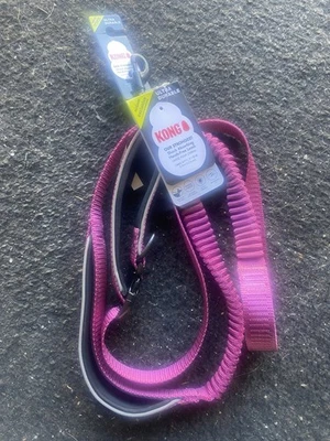 NUEVO Kong 6 pies Rosa Amortiguador Correa para Perro Manos Libres Neopreno Mango Acolchado Foto 1 de 2