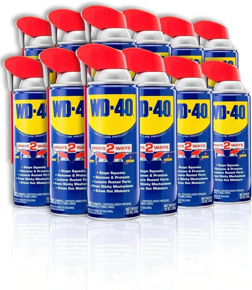 Producto multiusos WD-40 con aerosoles de pajita inteligentes de 2 vías, paquete de 12 OZ Foto 1 de 4
