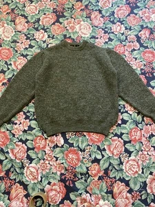 Barbour Sweater Cardigan Jumper Mens WMNS Winter Large D928 TYNE CREW NECK LARGE - Picture 1 of 13