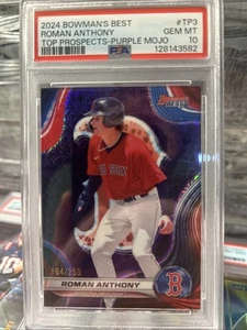 Bowman's Best Top Prospects Purple Mojo 2024 #TP3 Roman Anthony 53/250 PSA 10 - Imagen 1 de 2