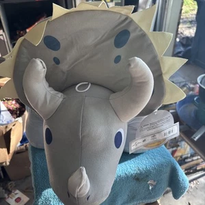 Jurassic World Grey Triceratops Dinosaur Soft Plush Toy Park New Tags 21 Inch - Picture 1 of 9