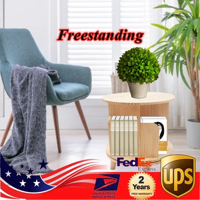 Bookshelf Organizer 360° Rotating Bookcase Storage Shelf Rack Floor Standing - Image 1 of 4