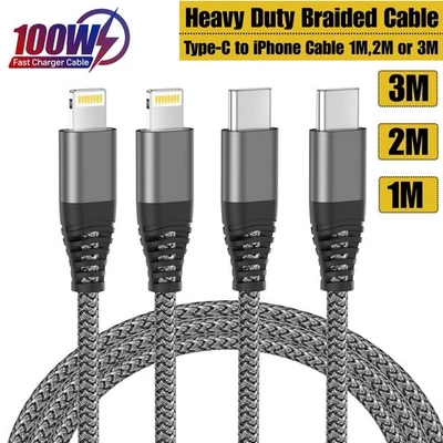 Type C to iPhone PD Fast Charger Cable Wire For iPhone 14 13 12 11 Pro Max XR X - Image 1 of 4