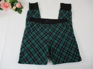 Victoria's Secret M Thermal Pajama Pants Green Black Plaid Jogger Waffle Knit - Bild 1 von 10