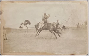 Postcard Salinas California Rodeo Unposted Bucking Horse - Afbeelding 1 van 2