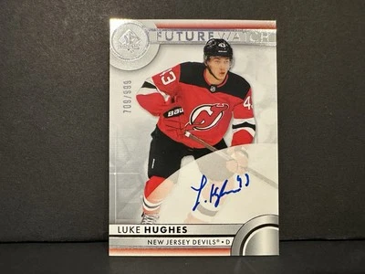 2023-24 SP Authentic Future Watch Auto Luke Hughes RC Auto /999 #101 New Jersey! - Image 1 of 4
