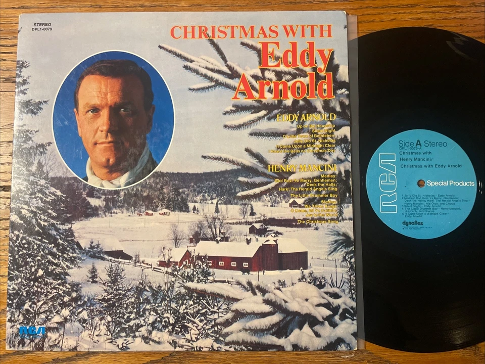 Christmas With Eddy Arnold & Henry Mancini LP RCA Holiday VG Foto 1 de 4