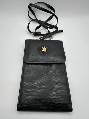 Cartera/cartera bandolera vintage Rolf’s negra macro de cuero de vaca Foto 1 de 4