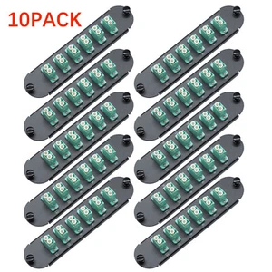 10PACK CCH-CP12-E4 Panneau Adaptateur Fibre Compatible 12 PORTS LC MM OM3 OM4 10 GIG - Photo 1/7