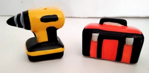 TOOLS Drill & Tool Box MINI Salt And Pepper Set Cracker Barrel Collectibles NEW - Picture 1 of 4