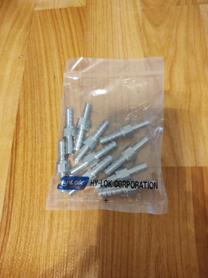Hy-Lok 1/4" Tube To 1/4" Hose Barb H-HCT4-4-S316 Lot Of 10 (New) - Image 1 of 1