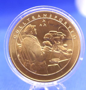 The Gold Transport All For Norway 1940-45 WW2 Gold Plated Medal Coin - Picture 1 of 2