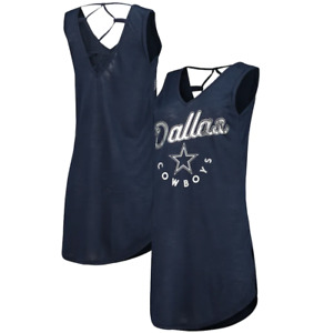 Dallas Cowboys Women's G-III 4Her by Carl Banks GAME TIME V-Neck Cover Up Dress