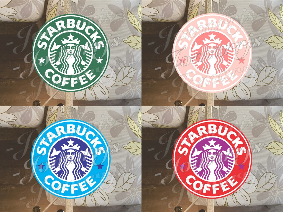 Starbucks Café Logo Personalizado Color Vinilo Adhesivo Calcomanía Coche Vaso Portátil Foto 1 de 3