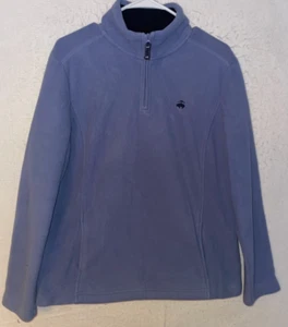 Brooks Brothers Mujer XL Azul 1/4 Cremallera Suave Polar Top Sudadera Pullover NUEVO - Imagen 1 de 7