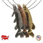 Creative Pewter Designs Northern Pike Fish Large Necklace & Pendant, F063PEN