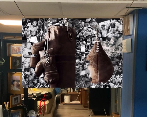 HUGE 44x31 BOXING LEGENDS Vinyl POSTER Mike Tyson Muhammad Ali Joe Louis print Cover