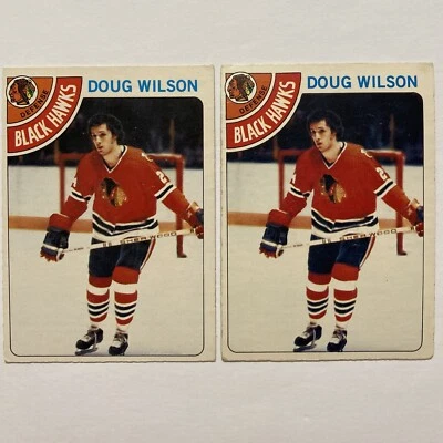1978-79 OPC #168 DOUG WILSON ROOKIE LOT x2 CHICAGO BLACKHAWKS O-PEE-CHEE - Image 1 of 2