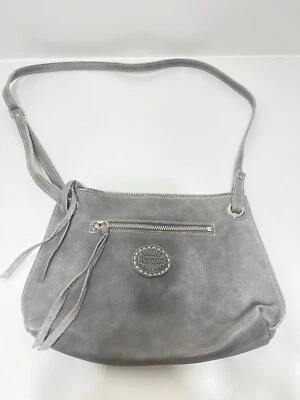 Roots Canada Pre-Owned Crossbody Genuine Leather Gray Bag - Image 1 of 4