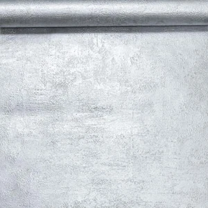 Plain Metallic Silver Wallpaper Rasch Textured Industrial Distressed Effect - Picture 1 of 4