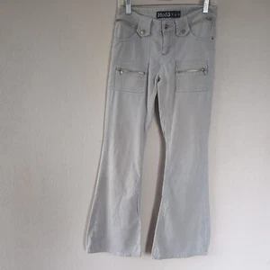 Vintage Y2K Mudd Jeans Size 9 Tan Low Rise Flare Pants 90s Grunge Skater 28 x 31 - Picture 1 of 12