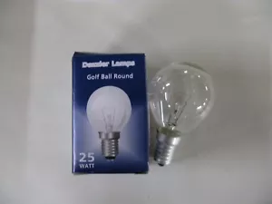 10 x Incandescent 25W CLEAR E14 SES Golf Ball Round 45mm Lamp Light Bulb Job Lot - Picture 1 of 2