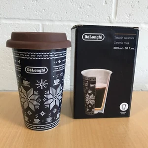 Taza de café/gorra de goma de cerámica genuina Delonghi 300 ml de doble pared (DLSC076) - Imagen 1 de 7