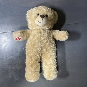 Build A Bear hellbrauner Teddybär Plüschtier BAB Happy Hugs II Wirbel Fell Stofftier 18 Zoll - Bild 1 von 9