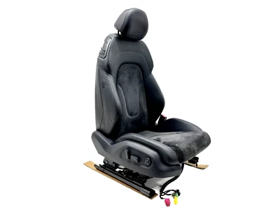 2007-2015 AUDI TT MK2 BLACK LEATHER W/ ALCANTARA HEATES FRONT PASSENGER SEAT OEM - Image 1 of 4