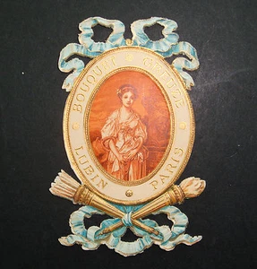 ETIQUETTE DE PARFUM ANCIENNE BOUQUET GREUZE LUBIN PARIS SAVON LOTION OLD LABEL - Picture 1 of 1