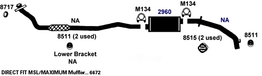 Conjunto de silenciador de escape - Escape Sedan AP 30009 para Nissan Altima 09-10 Foto 1 de 1