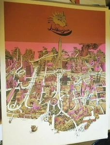 LOS ANGELES CALIFORNIA VINTAGE 1968 CLÁSICO ARTE PÓSTER SO CAL por Gene Holtan - Imagen 1 de 9