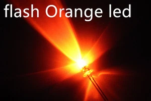 100x a0708 flash 5mm LED naranja, parpadeo automático naranja leds. - Imagen 1 de 1