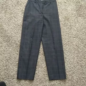 Armani collezioni wool plaid straight leg pants Women's Sz 10 - Picture 1 of 10