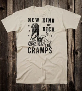 Retro Tee T Shirt 100% Cotton 80's Punk Style The Cramps New Kind Of Kick - Picture 1 of 11