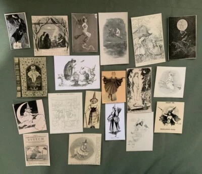 19 piece Witch Theme Vintage Paper Pack, Scrapbooking Ephemera, Junk Journal - image 1 of 4