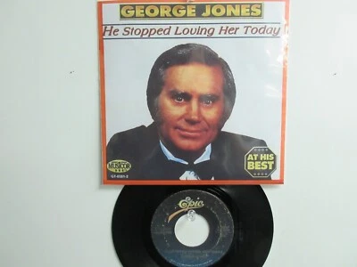 💥 ' GEORGE JONES ' HIT 45 + PICTURE  [HE STOPPED LOVING HER TODAY]  1980 ! 💥 Foto 1 de 4