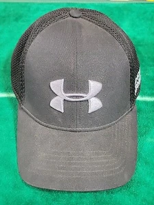 Men's Under Armour Black Cap Hat Size LG/XL Style 1258581 Black & Gray - Picture 1 of 10