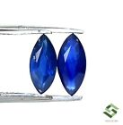 7x3.5x2 mm Natural Blue Sapphire 0.79 Cts Marquise Faceted Pair Loose Gemstones