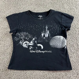 Disney Shirt Girls Extra Large Black White Magic Kingdom Epcot WDW Kids - Picture 1 of 10