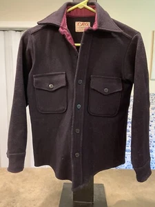 VTG C.P.O. by Campus Wool Navy Shirt Jacket USA Small Anchor Buttons Pics Rare! - Picture 1 of 9