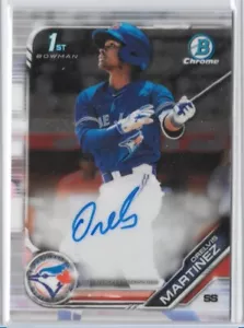 2019 Bowman Chrome 1st Prospects Autographs #CPA-OM Orelvis Martinez - Picture 1 of 2