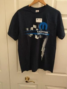 T-shirt uomo Chrysler Dodge Mopar logo (blu) taglia large nuova - Foto 1 di 4