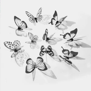 3D Crystal Butterfly Wall Decal Sticker 36pcs Removable Mural Wall Sticker - Picture 1 of 13