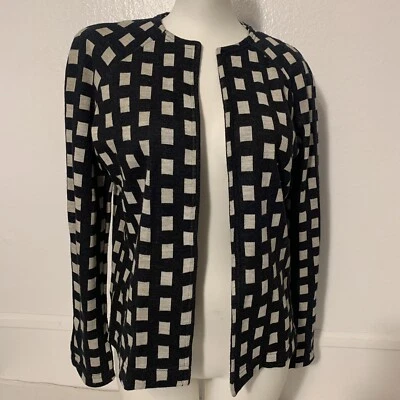 Vintage 60s Rudi Gernreich Harmon Knitwear Sweater Top 8 Black White Block Check - Image 1 of 4