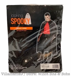 Mantello vampiro dall'aspetto spettrale adulto taglia unica si adatta alla maggior parte 100% poliestere una tantum - Foto 1 di 3