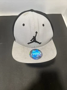 Jordan Hat Cap Snap Back Black/Gray Jumpman Logo Basketball Mens. M7 - Picture 1 of 5