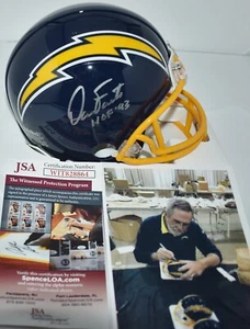 DAN FOUTS AUTOGRAPHED VSR4 TB MINI HELMET SAN DIEGO CHARGERS HOF 1993 JSA - Picture 1 of 7