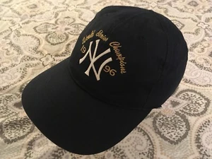 "1996 World Series Champions" Blue Yankees "100%-COTTON ONE SIZE FITS ALL" Cap - Picture 1 of 8